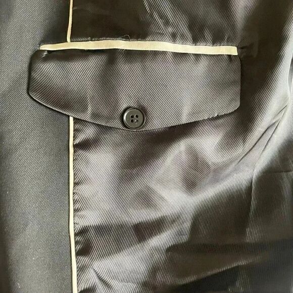 ZARA Single Button Black Oversized Blazer Suit Separates Viscose Blend SZ XL - Picture 10 of 11